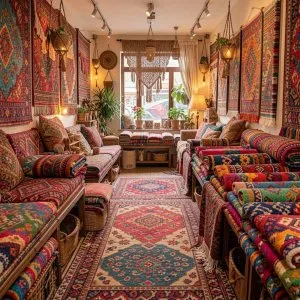 Jansons carpets showcases handmade kashmir silk carpet in delhi