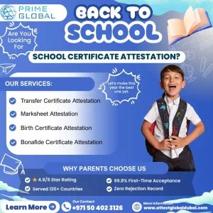 School certificate attestation in uae