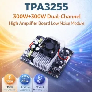 Tpa3255 300w300w high power amplifier board