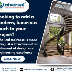 Modern staircase fabrication in hyderabadcustom steel staircase
