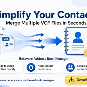 Merge contact archives into one reliable vcard file