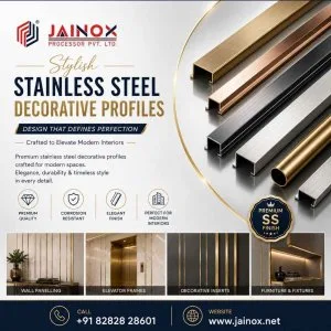 Stylish stainless steel decorative profiles for modern spaces