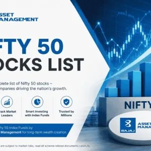 Nifty 50 stocks list by bajaj asset management