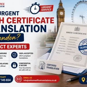 Need urgent birth certificate translation in london contact exp