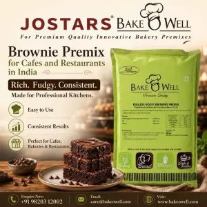 Brownie premix for cafes with rich taste and easy baking