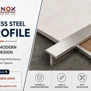 Stainless steel t profile uses for modern interior design jain
