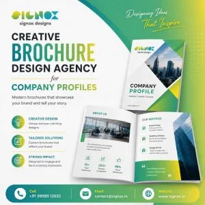 Creative brochure design agency for company profiles signox de