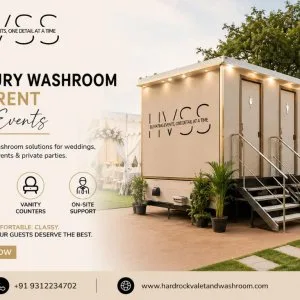 Luxury washroom on rent for events hardrock valet and washroom