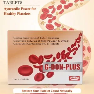 G don plus ayurvedic tablet for typhoid and viral fever recove