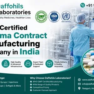 Who certified pharma contract manufacturing company in india