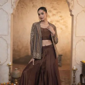 Indo western style suit for women for celebrations and outings