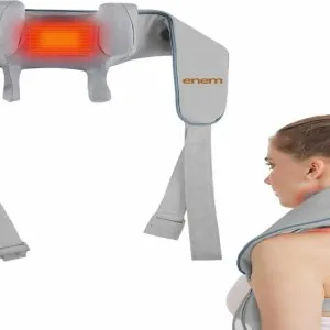Enem cordless neck shoulder massager deep tissue heat massag
