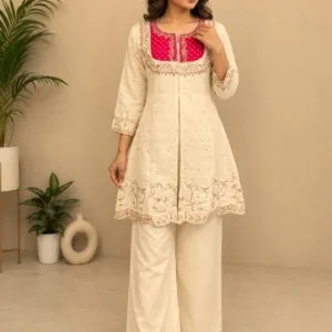 Off white cotton kurta set under 2000 everyday use rs 1699