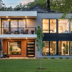 Modern two-story house