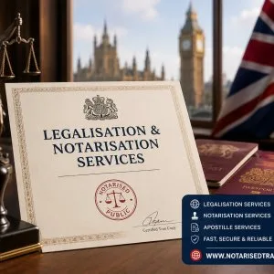 Professional legalisation and notarisation services uk
