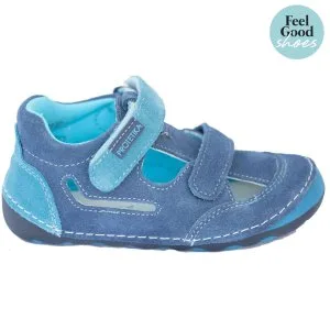Toddler boys barefoot sneakers flip blue wide