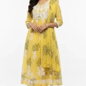 Yellow kurta set with dupatta musthave summer outfit at 1799