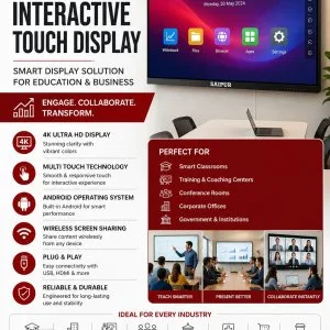 75 inch interactive touch display advanced smart display solut
