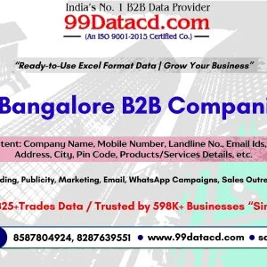 Reach 1 lakh bangalore companies with verified contact data