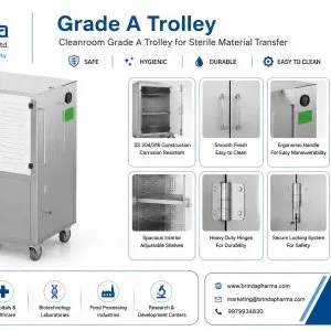 Clean room equipment grade a trolley manufacturer