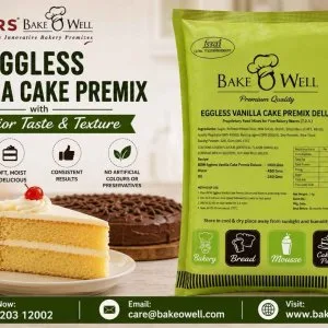 Eggless vanilla cake premix with superior taste and texture in i