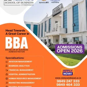 Top business schools in hyderabad for bba vvsb
