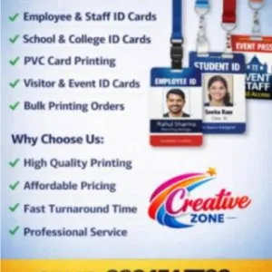 Pvc id card rs1500 only employee staff id card rs 1500 o