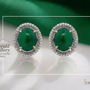 Buy chic emerald jewellery for festive parties events