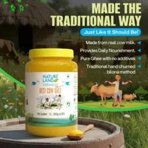 Organic premium cow desi ghee natureland organics