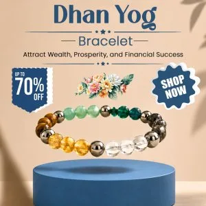 Dhan yog crystal bracelet prosperity good fortune success