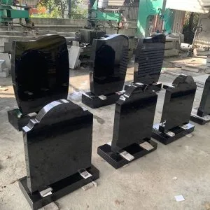 Polish black granite headstones supplier