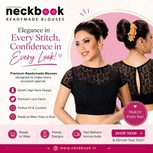 Buy high neck blouse readymade online stylish readymade high n
