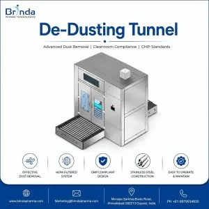 Industrial dedusting tunnel supplier pharma industry