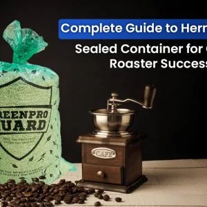 Hermetically sealed containers bags for green coffee storage