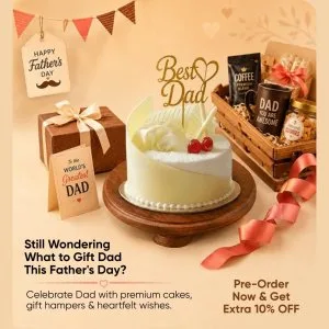 Still wondering what to gift dad this fathers day premium cake
