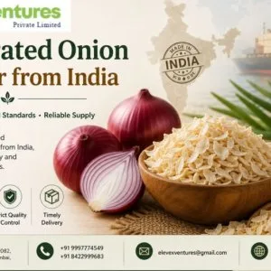 Dehydrated onion exporter from india elevex ventures private l