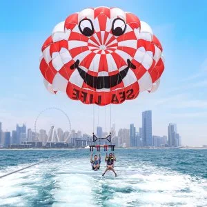 Parasailing activity at dubai marina