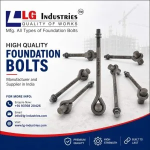 High quality foundation bolt manufacturer and supplier in india