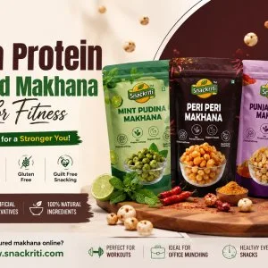 High protein flavoured makhana for fitness healthy roasted sna