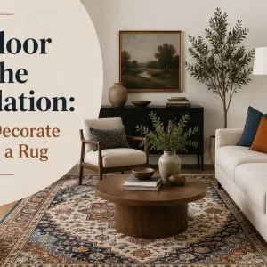 The floor is the foundation how to decorate around a rug
