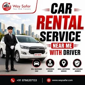Car rental service near me with driver way safar