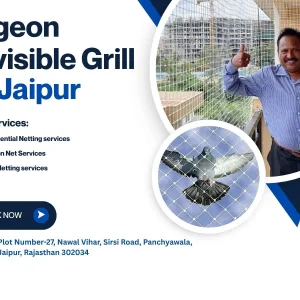 Pigeon invisible grill in jaipur safety view