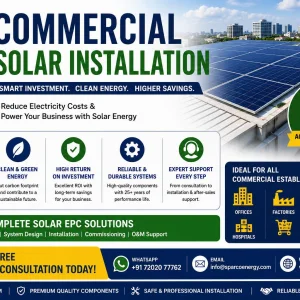 Commercial solar installation
