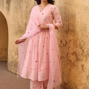 Traditional indian suit with pockets stylish straight suit set