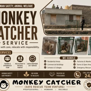 Animal rescue service in jaipur 2 bandar pakde raja park mein