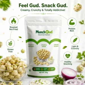 Cream onion roasted makhana healthy fox nuts munchgud
