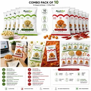 Buy roasted peri peri makhana 10g each pack of 10 munchgud