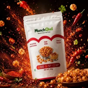 Roasted peri peri makhana healthy fox nuts snack munchgud