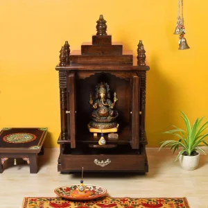 Wooden pooja mandir online for modern traditional homes
