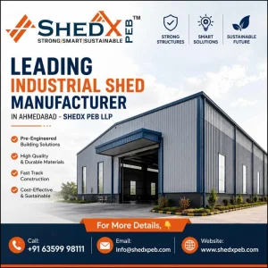 Leading industrial shed manufacturer in ahmedabad shedx peb ll